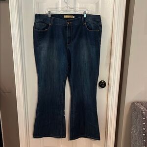 Seven7 Blue Flare Wide Leg Jeans